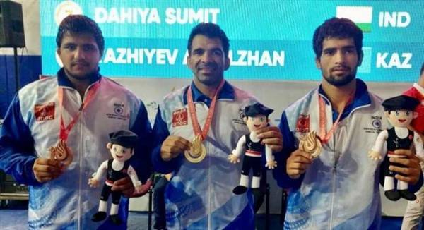 23rd Deaflympics Indian wrestlers image