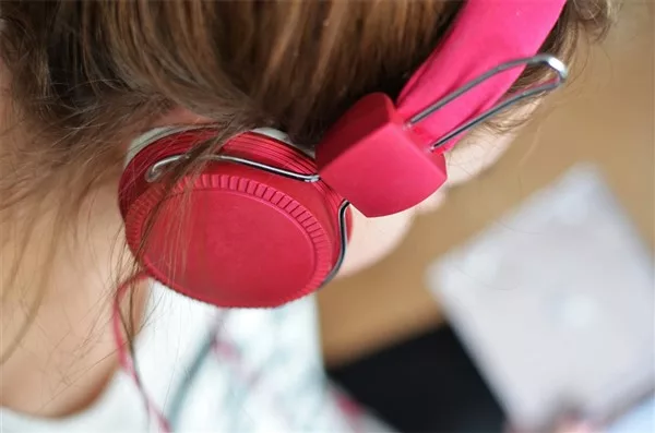 A Child with headphones