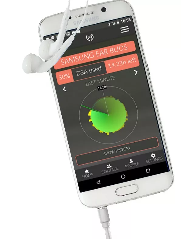 Samsung Galaxy R with HearAngel blog image